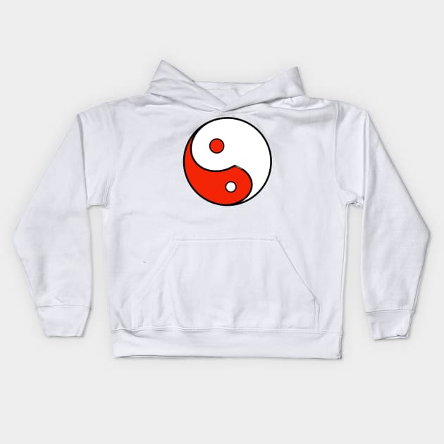 Yin Yang #18 Kids Hoodie by Wolfgon Designs